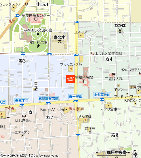 マックスバリュ鹿屋寿店付近の地図